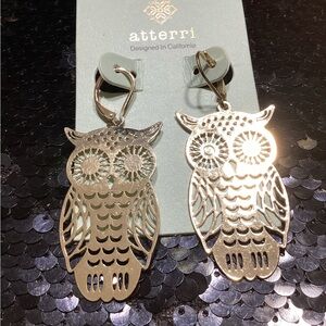 Gold Owl Earrings